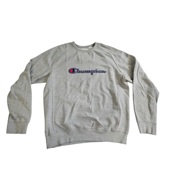 Vintage Champion Authentic Athletic Apparel Gray Embroidered Logo Sweatshirt XL - Picture 1 of 8